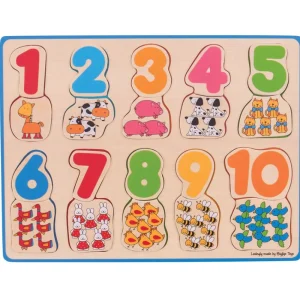 Hot Number and Colour Matching Puzzle Wooden Puzzles And Activity Toys | Children's Wooden Puzzles