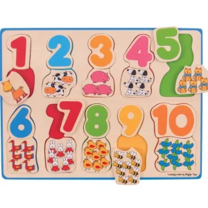Hot Number and Colour Matching Puzzle Wooden Puzzles And Activity Toys | Children's Wooden Puzzles