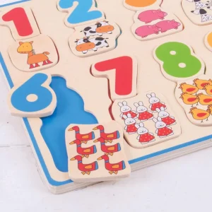 Hot Number and Colour Matching Puzzle Wooden Puzzles And Activity Toys | Children's Wooden Puzzles