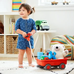 Best Orange Wagon Wooden Toy Cars For Children