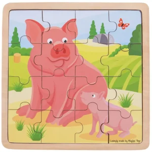Sale Pig & Piglet Puzzle Wooden Puzzles And Activity Toys | Children's Wooden Puzzles