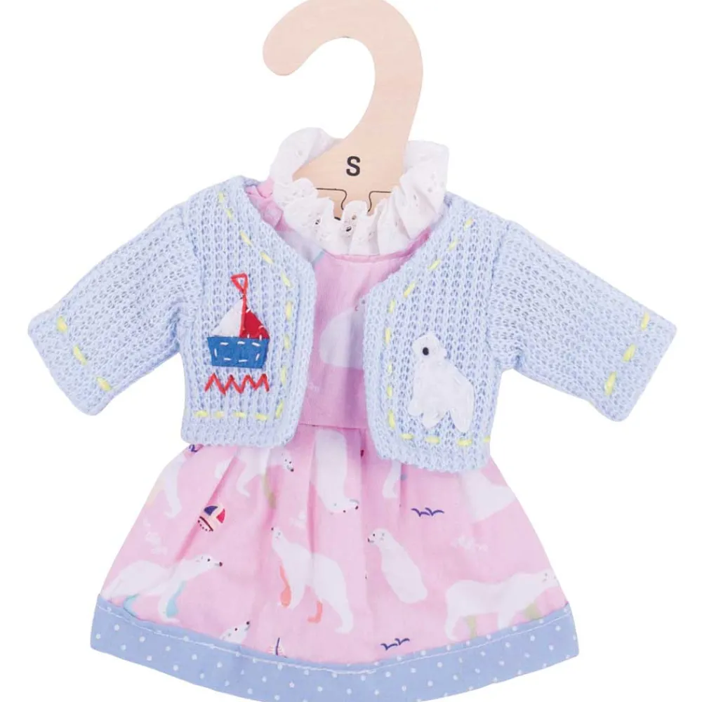 polar_bear_pink_dress_for_0-2.webp Best Polar Bear Pink Dress (for Size Small Doll) Soft Rag Dolls | Soft Toys
