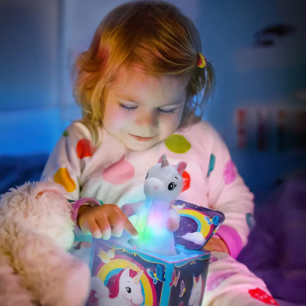 pop__glow_unicorn_jack_in_1.webp Outlet Pop & Glow Unicorn Jack In The Box Kids Kids Room Accessories | Montessori Toys