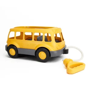 Online Pull Along School Bus Wagon Wooden Toy Cars For Children