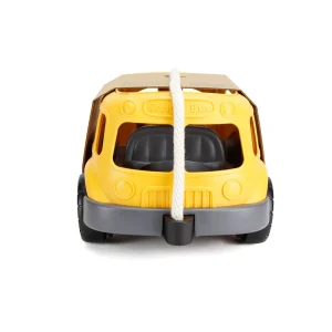 Online Pull Along School Bus Wagon Wooden Toy Cars For Children