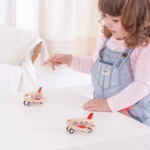 Fashion Pull Back Planes (Pack of 2) Wooden Push And Pull Along Toys | Wooden Toy Cars For Children