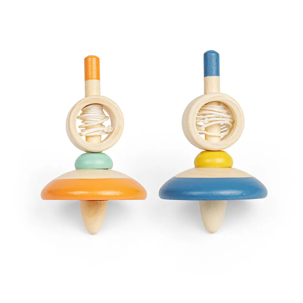 pull_string_spinning_tops_0-1.webp Hot Pull String Spinning Tops – Dark Blue, Orange Traditional Wooden Toys | Wooden Push And Pull Along Toys