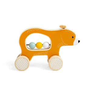 Fashion Push Along Bear Wooden Push And Pull Along Toys