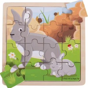 Best Rabbit & Kitten Puzzle Wooden Puzzles And Activity Toys | Children's Wooden Puzzles