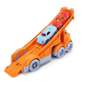 Hot Racing Truck with 2 Race Cars Wooden Toy Cars For Children