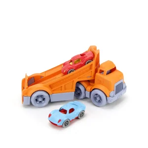 Hot Racing Truck with 2 Race Cars Wooden Toy Cars For Children