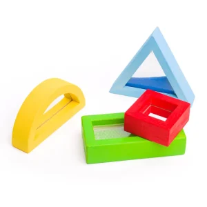 Hot Rainbow Sensory Shapes Wooden Puzzles And Activity Toys | Traditional Wooden Toys