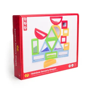 Hot Rainbow Sensory Shapes Wooden Puzzles And Activity Toys | Traditional Wooden Toys