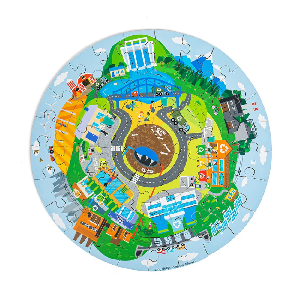 recycling_circular_floor__0.webp Fashion Recycling Circular Floor Puzzle (50pc) Wooden Puzzles And Activity Toys | Children's Wooden Puzzles