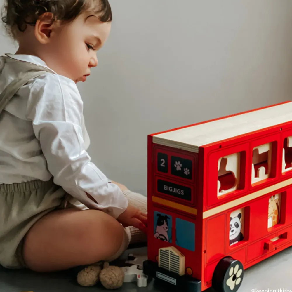 red_bus_sorter_6.webp Fashion Red Bus Sorter Wooden Animal Toys | Traditional Wooden Toys
