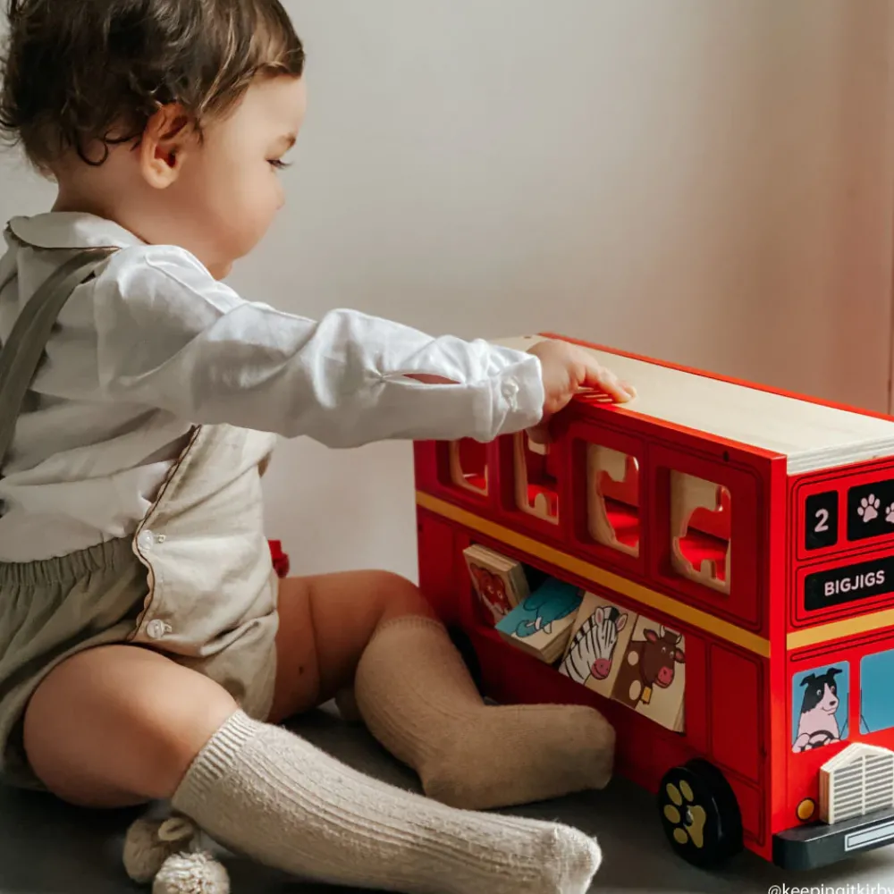 red_bus_sorter_7.webp Fashion Red Bus Sorter Wooden Animal Toys | Traditional Wooden Toys