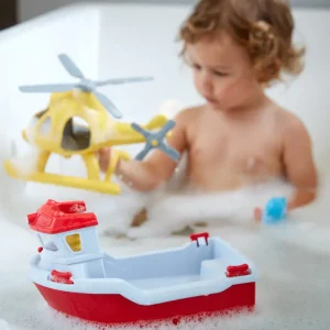 Sale Rescue Boat with Helicopter Bath Toys | Gifts For 3 Year Olds