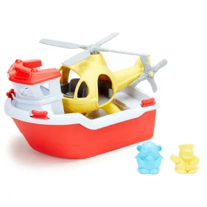 Sale Rescue Boat with Helicopter Bath Toys | Gifts For 3 Year Olds