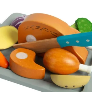 Fashion Roast Dinner Set Wooden Toy Food Sets | Shopping Role Play