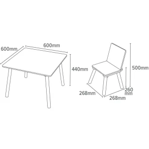 Discount Safari Square Table and Chair Set Kids Kid’s Furniture
