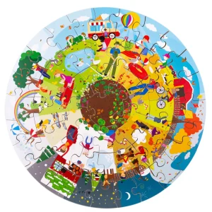 Hot Seasonal Circular Floor Puzzle Wooden Puzzles And Activity Toys | Children's Wooden Puzzles