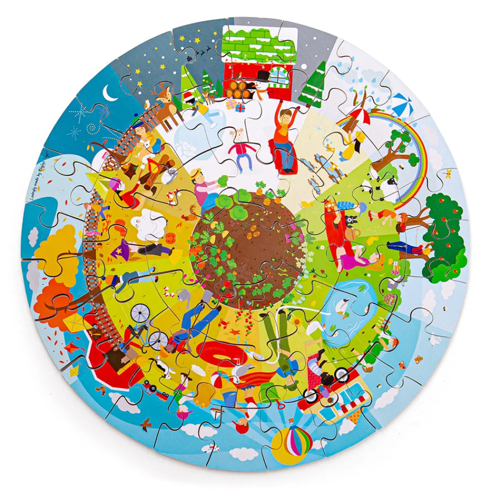 seasonal_circular_floor_p_11.webp Hot Seasonal Circular Floor Puzzle Wooden Puzzles And Activity Toys | Children's Wooden Puzzles