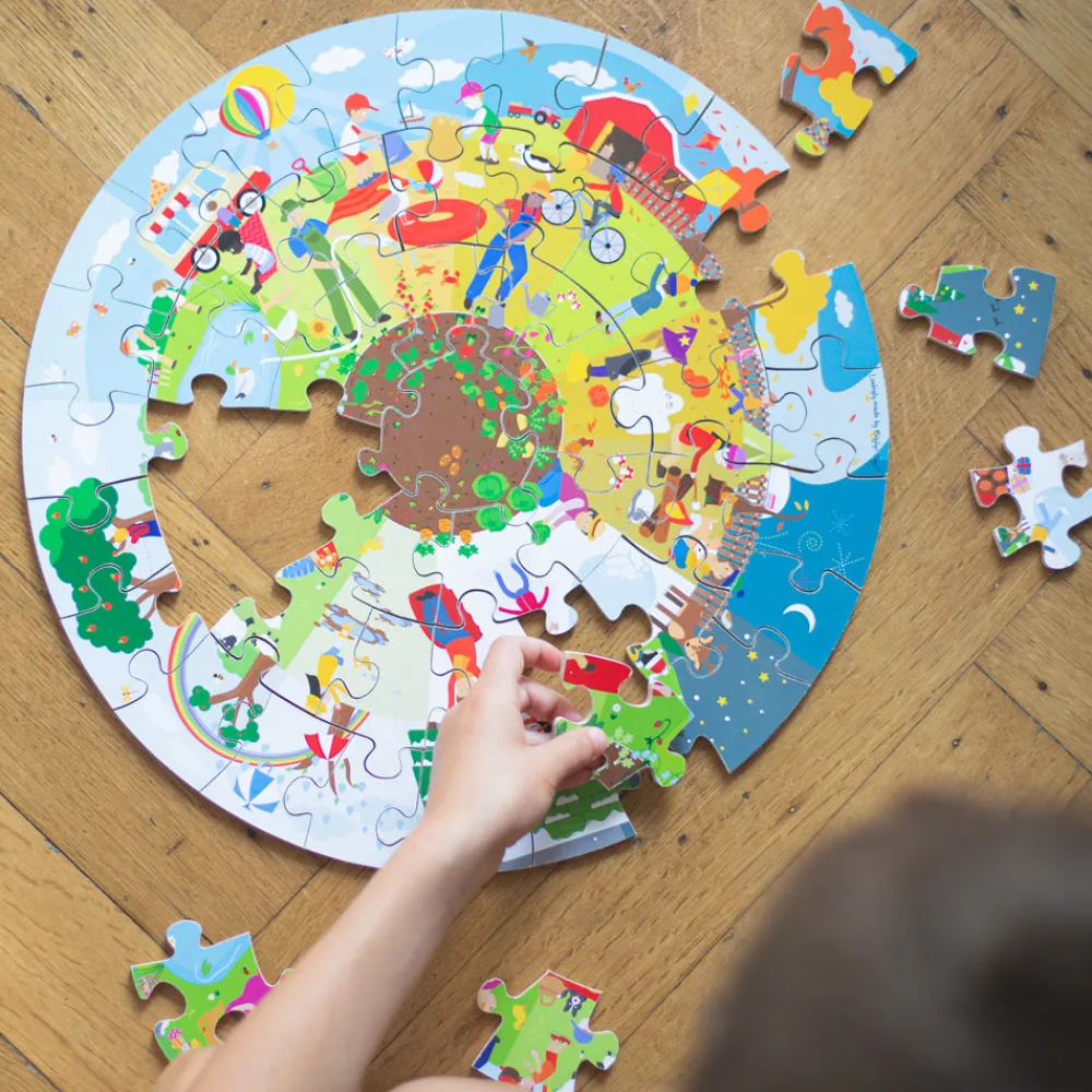 seasonal_circular_floor_p_3.webp Hot Seasonal Circular Floor Puzzle Wooden Puzzles And Activity Toys | Children's Wooden Puzzles