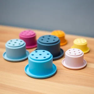 New Silicone Stacking Cups Wooden Puzzles And Activity Toys | Traditional Wooden Toys