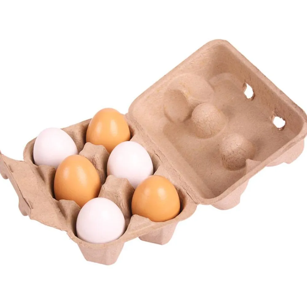 six_eggs_in_carton_0.webp Clearance Six Eggs in Carton Play Shop Cook And Share | Wooden Toy Food Sets