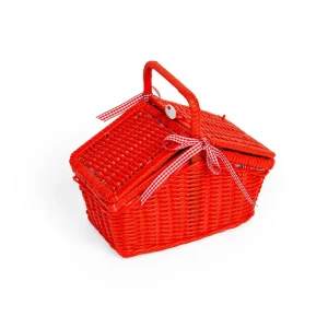 Discount Spotted Basket Tea Set Play Shop Cook And Share | Wooden Toy Food Sets