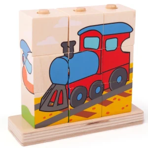 Fashion Stacking Blocks (Transport) Wooden Puzzles And Activity Toys | Traditional Wooden Toys