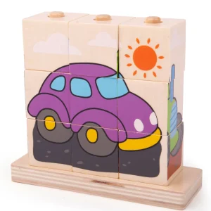 Fashion Stacking Blocks (Transport) Wooden Puzzles And Activity Toys | Traditional Wooden Toys