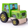 New Stacking Tractor Wooden Push And Pull Along Toys | Building & Stacking Toys