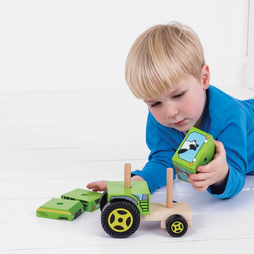stacking_tractor_2.webp New Stacking Tractor Wooden Push And Pull Along Toys | Building & Stacking Toys