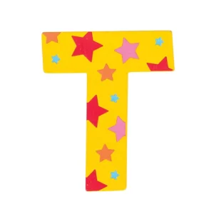 Hot Star Letter T (Red ) Kids Kids Room Accessories