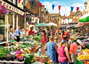 Best Street Market – 1000 Piece Jigsaw Puzzle Children's Wooden Puzzles