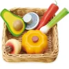 Online Veggie Basket Wooden Toy Food Sets | Shopping Role Play