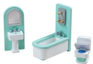 Clearance Bathroom Dolls House Furniture Wooden Doll’s Houses
