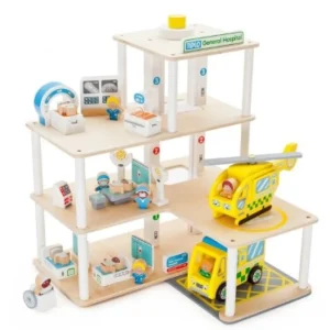 Fashion General wooden toy hospital Traditional Wooden Toys | Gifts For 5 Yr Olds