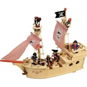 Outlet Paragon Pirate Ship Traditional Wooden Toys | Wooden Toy Castles And Pirate Toys