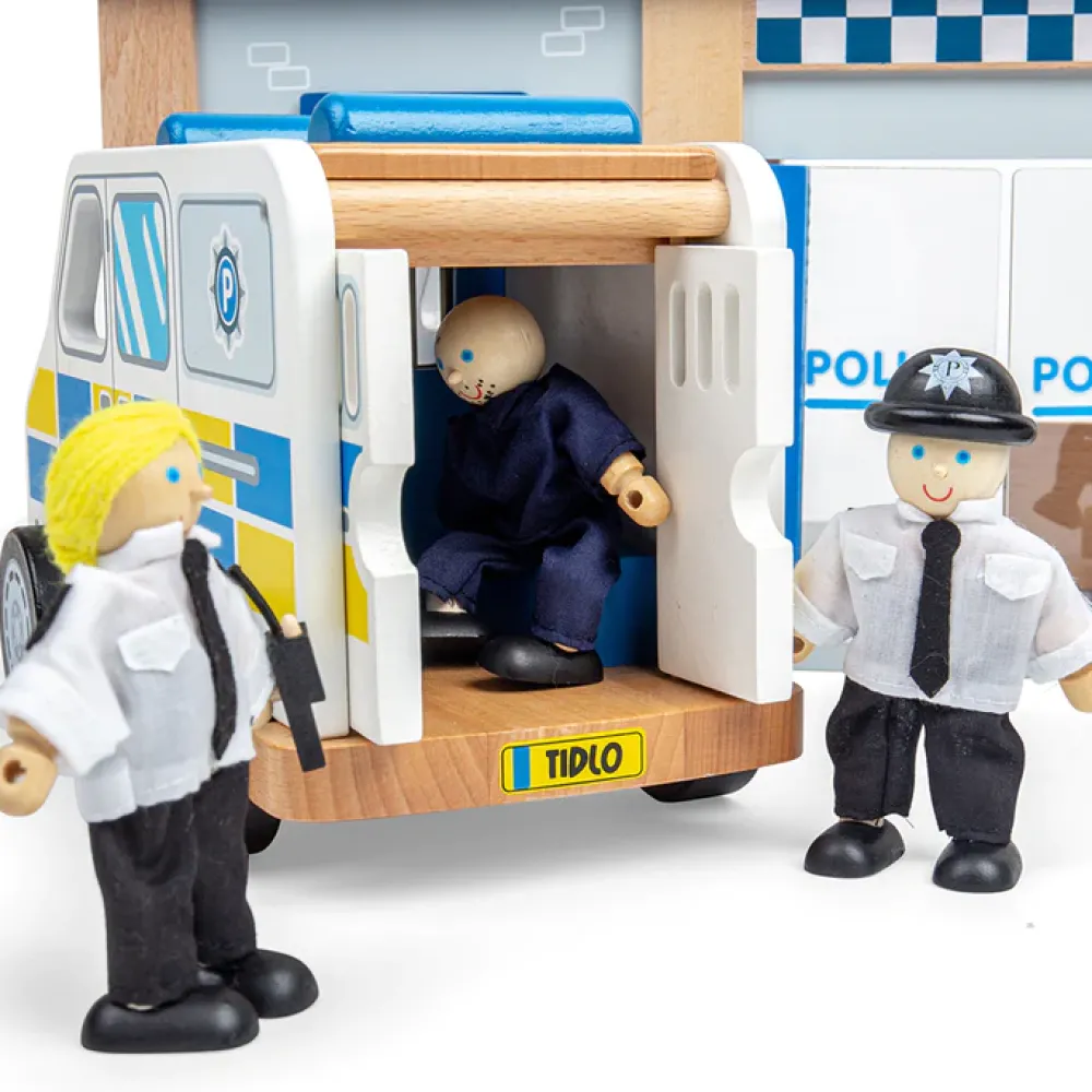 tidlo_police_playset_bund_3.webp Clearance Police Playset Bundle Kids Kids Toy Bundles | Wooden Toy Cars For Children
