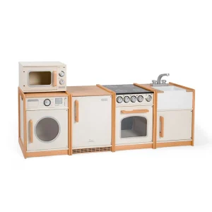 Discount White Play Kitchen Bundle Kids Play Shop Cook And Share | Wooden Toy Food Sets