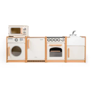 Discount White Play Kitchen Bundle Kids Play Shop Cook And Share | Wooden Toy Food Sets