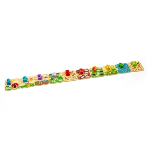 New 1-10 Tile Puzzle Wooden Puzzles And Activity Toys | Children's Wooden Puzzles