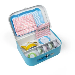 Sale Tin Tea Set Play Shop Cook And Share | Wooden Toy Food Sets