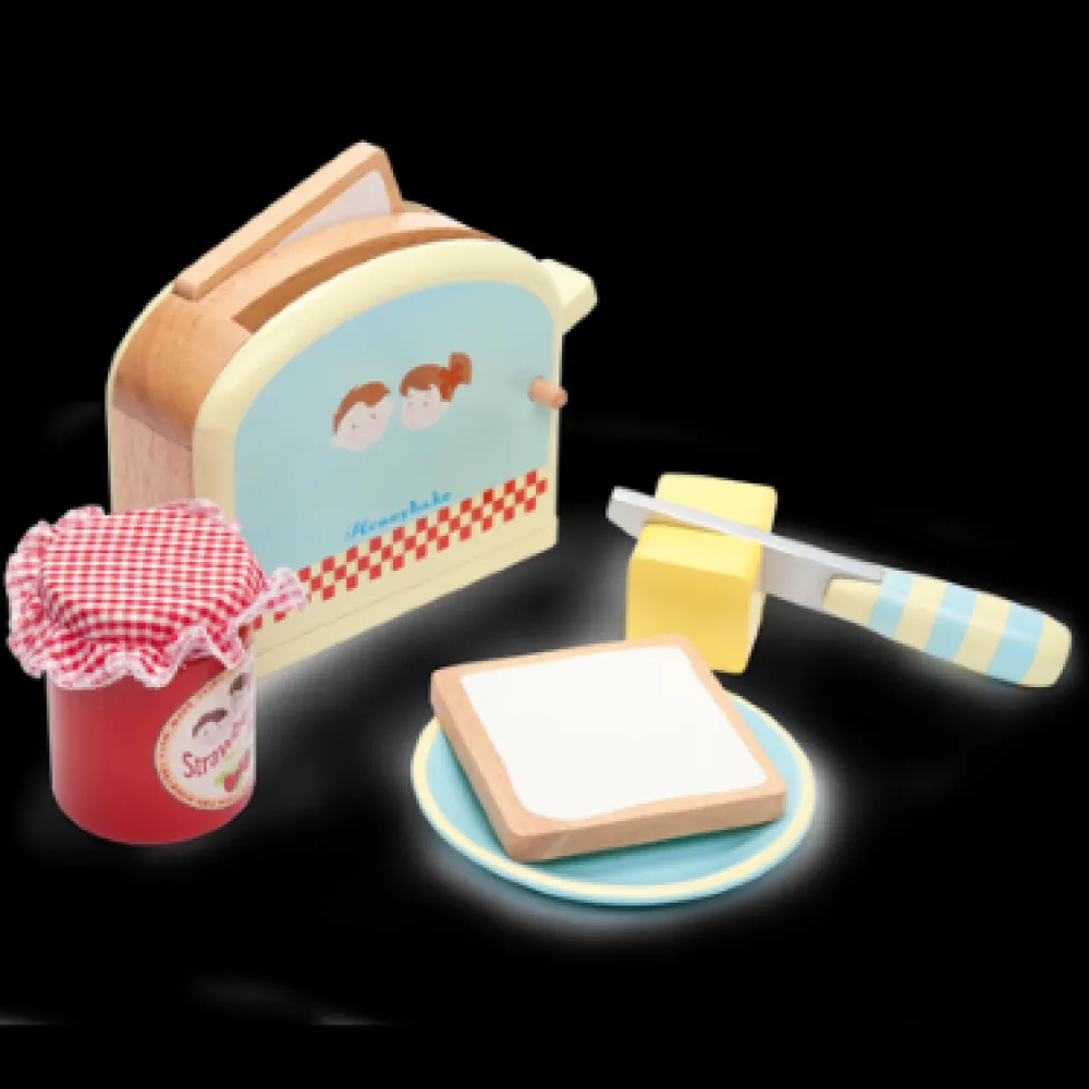 toaster_set_by_le_toy_van_0.webp Fashion Toaster Set by Play Shop Cook And Share | Wooden Toy Food Sets