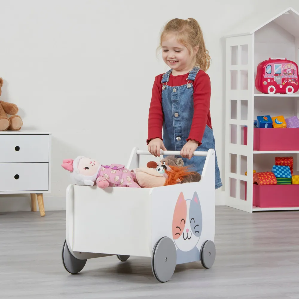 toddler_wooden_push_along_0.webp Hot Toddler Wooden Push Along Walker | Cat and Dog Push Along Kids Kid’s Furniture | Baby Walkers