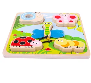 Discount Touch and Feel Puzzle (Insects) Wooden Puzzles And Activity Toys | Children's Wooden Puzzles