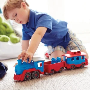 Hot Train (Blue) Wooden Toy Cars For Children