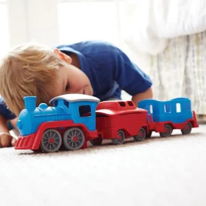 Hot Train (Blue) Wooden Toy Cars For Children